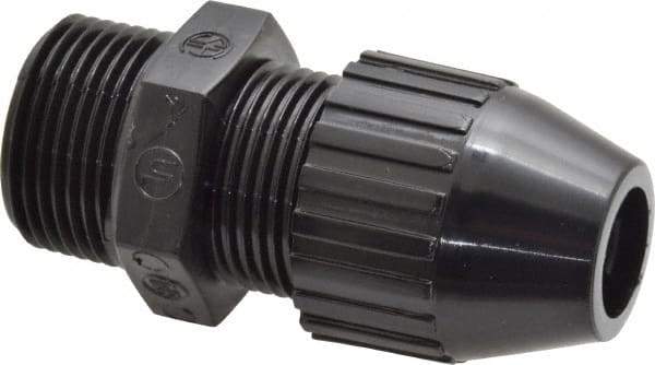Thomas & Betts - 0.4 to 0.56" Cable Capacity, Liquidtight, Straight Strain Relief Cord Grip - 3/4 Thread, 2.7" Long, Nylon - Benchmark Tooling