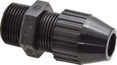 Thomas & Betts - 0.4 to 0.56" Cable Capacity, Liquidtight, Straight Strain Relief Cord Grip - 3/4 Thread, 2.7" Long, Nylon - Benchmark Tooling