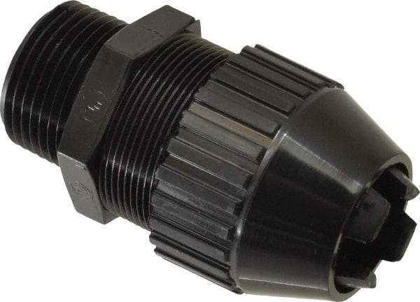 Thomas & Betts - 0.66 to 0.78" Cable Capacity, Liquidtight, Straight Strain Relief Cord Grip - 1 Thread, 3.3" Long, Nylon - Benchmark Tooling