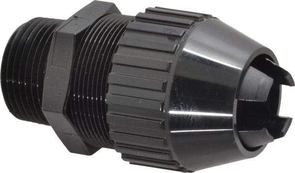 Thomas & Betts - 0.77 to 0.895" Cable Capacity, Liquidtight, Straight Strain Relief Cord Grip - 1 Thread, 3.3" Long, Nylon - Benchmark Tooling