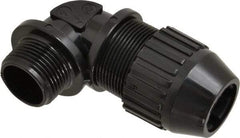 Thomas & Betts - 0.66 to 0.78" Cable Capacity, Liquidtight, Elbow Strain Relief Cord Grip - 3/4 Thread, Nylon - Benchmark Tooling