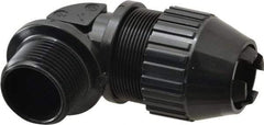 Thomas & Betts - 0.66 to 0.78" Cable Capacity, Liquidtight, Elbow Strain Relief Cord Grip - 1 Thread, 3-1/4" Long, Nylon - Benchmark Tooling
