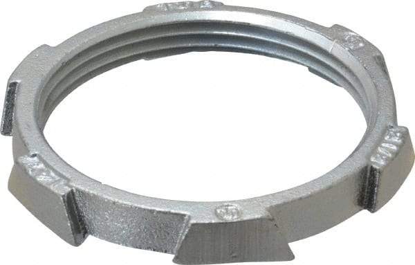 Thomas & Betts - 2-1/2" Trade, Malleable Iron Threaded Rigid/Intermediate (IMC) Conduit Locknut - Noninsulated - Benchmark Tooling