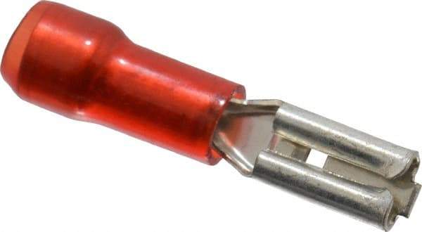 Thomas & Betts - 22 to 18 AWG, Nylon, Fully Insulated, Female Wire Disconnect - 0.11 Inch Wide Tab, Red, RoHS Compliant, UL 94 V-2 - Benchmark Tooling