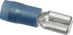 Thomas & Betts - 16 to 14 AWG, Nylon, Fully Insulated, Female Wire Disconnect - 3/16 Inch Wide Tab, Blue, CSA Certified, RoHS Compliant, UL 94 V-2, UL File E66716, UL Listed - Benchmark Tooling