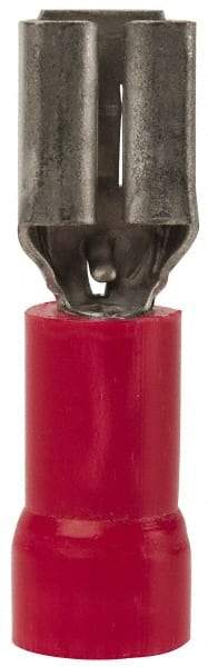 Thomas & Betts - 22 to 18 AWG, Vinyl, Fully Insulated, Female Wire Disconnect - 3/16 Inch Wide Tab, Red, CSA Certified, RoHS Compliant, UL 94 V-0, UL File E66716, UL Listed - Benchmark Tooling