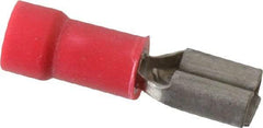 Thomas & Betts - 22 to 18 AWG, Vinyl, Fully Insulated, Female Wire Disconnect - 3/16 Inch Wide Tab, Red, CSA Certified, RoHS Compliant, UL 94 V-0, UL File E66716, UL Listed - Benchmark Tooling