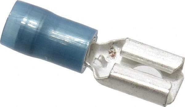 Thomas & Betts - 16 to 14 AWG, Nylon, Fully Insulated, Female Wire Disconnect - 1/4 Inch Wide Tab, Blue, CSA Certified, RoHS Compliant, UL 94 V-2, UL File E66716, UL Listed - Benchmark Tooling