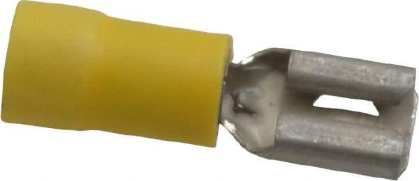 Thomas & Betts - 12 to 10 AWG, Vinyl, Fully Insulated, Female Wire Disconnect - 1/4 Inch Wide Tab, Yellow, CSA Certified, RoHS Compliant, UL 94 V-0, UL File E66716, UL Listed - Benchmark Tooling