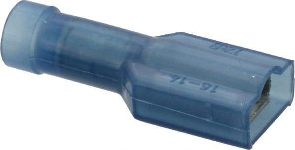 Thomas & Betts - 16 to 14 AWG, Nylon, Fully Insulated, Female Wire Disconnect - 1/4 Inch Wide Tab, Blue, CSA Certified, RoHS Compliant, UL 94 V-2, UL File E66716, UL Listed - Benchmark Tooling