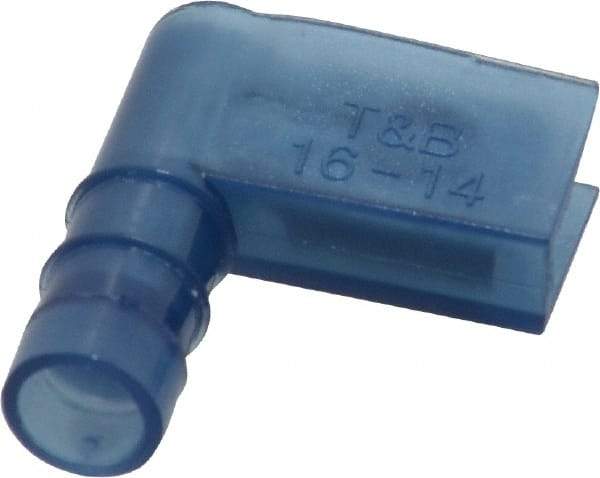 Thomas & Betts - 16 to 14 AWG, Nylon, Fully Insulated, Female Wire Disconnect - 1/4 Inch Wide Tab, Blue, CSA Certified, RoHS Compliant, UL 94 V-2, UL File E66716, UL Listed - Benchmark Tooling