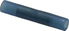 Thomas & Betts - 16 to 14 AWG Compatible, Nylon Fully Insulated, Crimp-On Butt Splice Terminal - 2 Wire Entries, Copper Contacts, Tin Contact Plating, 1.19" OAL, Blue - Benchmark Tooling