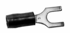 Thomas & Betts - #10 Stud, 22 to 16 AWG Compatible, Partially Insulated, Crimp Connection, Locking Fork Terminal - Benchmark Tooling