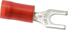 Thomas & Betts - #6 Stud, 22 to 16 AWG Compatible, Partially Insulated, Crimp Connection, Standard Fork Terminal - Benchmark Tooling