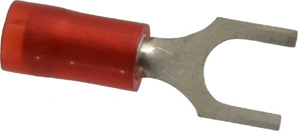 Thomas & Betts - #10 Stud, 22 to 16 AWG Compatible, Partially Insulated, Crimp Connection, Standard Fork Terminal - Benchmark Tooling