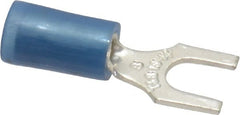 Thomas & Betts - #8 Stud, 18 to 14 AWG Compatible, Partially Insulated, Crimp Connection, Standard Fork Terminal - Benchmark Tooling