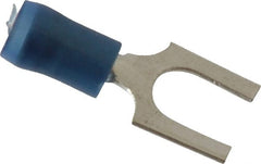 Thomas & Betts - 1/4" Stud, 18 to 14 AWG Compatible, Partially Insulated, Crimp Connection, Standard Fork Terminal - Benchmark Tooling