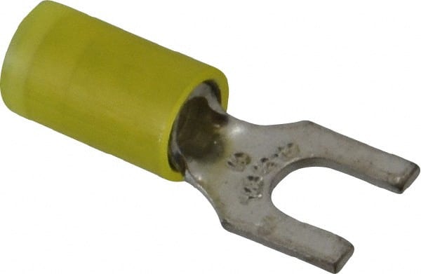 Thomas & Betts - #10 Stud, 12 to 10 AWG Compatible, Partially Insulated, Crimp Connection, Standard Fork Terminal - Benchmark Tooling