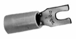 Thomas & Betts - #10 Stud, 18 to 14 AWG Compatible, Partially Insulated, Crimp Connection, Locking Fork Terminal - Benchmark Tooling