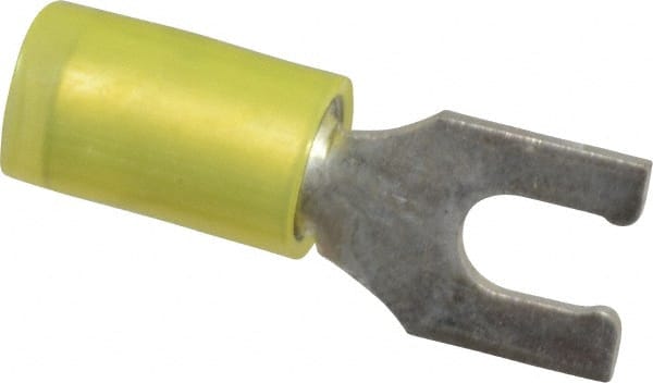 Thomas & Betts - #8 Stud, 12 to 10 AWG Compatible, Partially Insulated, Crimp Connection, Locking Fork Terminal - Benchmark Tooling