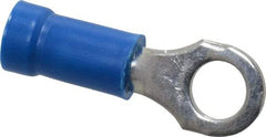 Thomas & Betts - 18-14 AWG Partially Insulated Crimp Connection D Shaped Ring Terminal - #10 Stud, 0.97" OAL x 0.31" Wide, Tin Plated Copper Contact - Benchmark Tooling