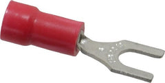 Thomas & Betts - #8 Stud, 22 to 16 AWG Compatible, Partially Insulated, Crimp Connection, Standard Fork Terminal - Benchmark Tooling