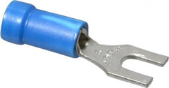 Thomas & Betts - #6 Stud, 18 to 14 AWG Compatible, Partially Insulated, Crimp Connection, Standard Fork Terminal - Benchmark Tooling