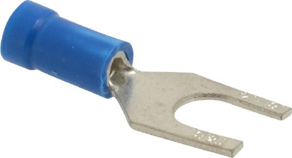 Thomas & Betts - 1/4" Stud, 18 to 14 AWG Compatible, Partially Insulated, Crimp Connection, Standard Fork Terminal - Benchmark Tooling