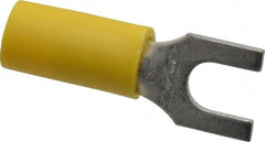 Thomas & Betts - #10 Stud, 12 to 10 AWG Compatible, Partially Insulated, Crimp Connection, Standard Fork Terminal - Benchmark Tooling