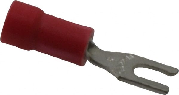 Thomas & Betts - #6 Stud, 22 to 16 AWG Compatible, Partially Insulated, Crimp Connection, Locking Fork Terminal - Benchmark Tooling