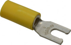 Thomas & Betts - #6 Stud, 12 to 10 AWG Compatible, Partially Insulated, Crimp Connection, Locking Fork Terminal - Benchmark Tooling