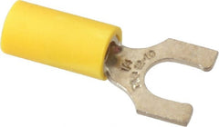 Thomas & Betts - 1/4" Stud, 12 to 10 AWG Compatible, Partially Insulated, Crimp Connection, Locking Fork Terminal - Benchmark Tooling