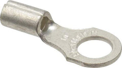 Thomas & Betts - 18-14 AWG Noninsulated Crimp Connection D Shaped Ring Terminal - #10 Stud, 3/4" OAL x 0.31" Wide, Tin Plated Copper Contact - Benchmark Tooling