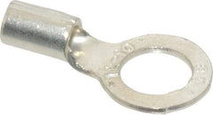 Thomas & Betts - 12-10 AWG Noninsulated Crimp Connection D Shaped Ring Terminal - 5/16" Stud, 0.98" OAL x 1/2" Wide, Tin Plated Copper Contact - Benchmark Tooling