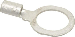 Thomas & Betts - 12-10 AWG Noninsulated Crimp Connection D Shaped Ring Terminal - 1/2" Stud, 1.21" OAL x 0.72" Wide, Tin Plated Copper Contact - Benchmark Tooling