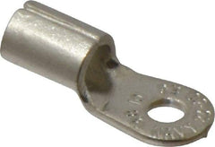 Thomas & Betts - 6 AWG Noninsulated Crimp Connection Circular Ring Terminal - #10 Stud, 1.13" OAL x 0.48" Wide, Tin Plated Copper Contact - Benchmark Tooling