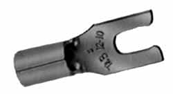 Thomas & Betts - #8 Stud, 12 to 10 AWG Compatible, Noninsulated, Crimp Connection, Locking Fork Terminal - Benchmark Tooling