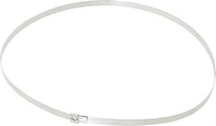 Thomas & Betts - 22-1/2" Long Natural (Color) Stainless Steel Standard Cable Tie - 200 Lb Tensile Strength, 0.38mm Thick, 3-1/2" Max Bundle Diam - Benchmark Tooling