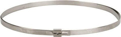 Thomas & Betts - 22-1/2" Long Natural (Color) Stainless Steel Standard Cable Tie - 100 Lb Tensile Strength, 0.38mm Thick, 2" Max Bundle Diam - Benchmark Tooling