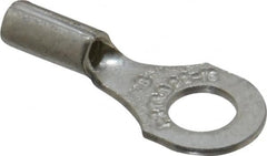 Thomas & Betts - 22-16 AWG Noninsulated Crimp Connection D Shaped Ring Terminal - #8 Stud, 3/4" OAL x 0.31" Wide, Tin Plated Copper Contact - Benchmark Tooling