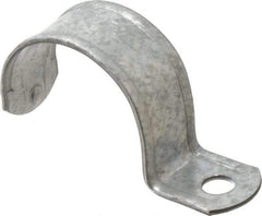 Thomas & Betts - 2" Pipe, Steel, Zinc Plated" Pipe or Conduit Strap - 1 Mounting Hole - Benchmark Tooling