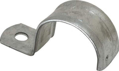 Thomas & Betts - 1-1/4" Pipe, Steel, Zinc Plated" Pipe or Conduit Strap - 1 Mounting Hole - Benchmark Tooling