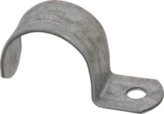 Thomas & Betts - 1-1/2" Pipe, Steel, Zinc Plated" Pipe or Conduit Strap - 1 Mounting Hole - Benchmark Tooling