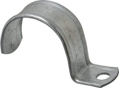 Thomas & Betts - 2" Pipe, Steel, Zinc Plated" Pipe or Conduit Strap - 1 Mounting Hole - Benchmark Tooling