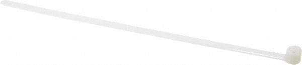 Thomas & Betts - 8-3/4" Long Natural (Color) Nylon Standard Cable Tie - 120 Lb Tensile Strength, 1.27mm Thick, 50.8mm Max Bundle Diam - Benchmark Tooling