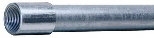 Made in USA - 1-1/4" Trade Size, 10' Long, Rigid Conduit - Steel, 1-1/4" ID - Benchmark Tooling