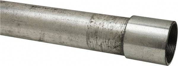 Made in USA - 1-1/2" Trade Size, 10' Long, Rigid Conduit - Steel, 1-1/2" ID - Benchmark Tooling