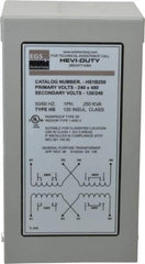 Sola/Hevi-Duty - 1 Phase, 240-480 Volt Input, 120/240 Volt Output, 60 Hz, 1/4 kVA, General Purpose Transformer - 4, 12, 3R, 4X NEMA Rating, 176°F Temp Rise, 4 Inch Wide x 4 Inch Deep x 8 Inch High, Indoor, Outdoor, Wall Mount - Benchmark Tooling