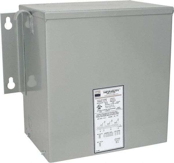 Sola/Hevi-Duty - 3 Phase, 480 Volt Input, 120 Volt Output, 60 Hz, 6 kVA, General Purpose Transformer - 4, 12, 3R, 4X NEMA Rating, 239°F Temp Rise, 16 Inch Wide x 9 Inch Deep x 13 Inch High, Indoor, Outdoor, Wall Mount - Benchmark Tooling