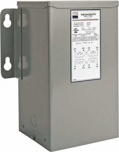 Sola/Hevi-Duty - 120/240 Input Volt, 12/24 Output Volt, 60 Hz, Buck Boost Transformer - 1 Phase, 10 Inch Wide x 7 Inch Deep x 12 Inch High, cULus Listed E77014 - Benchmark Tooling